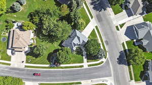 Aerial view of residential area