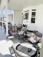 View of patio featuring outdoor dining space