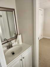 Bathroom featuring vanity