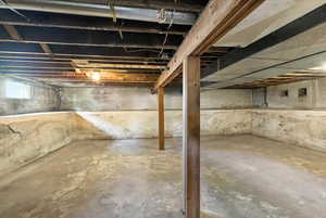 View of below grade area