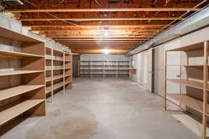 View of unfinished below grade area