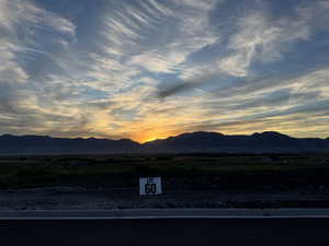 Mountain view with rural landscape