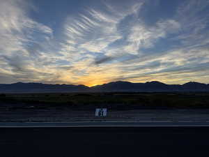 View of mountain background with rural landscape