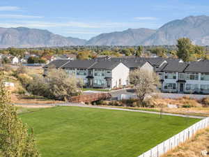 Mountain view with nearby suburban area