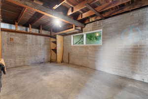 View of below grade area