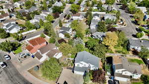 Aerial view of residential area