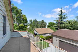 balcony off Back bedroom