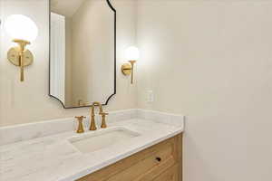 Bathroom featuring vanity