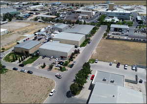 Bird's eye view of an industrial area