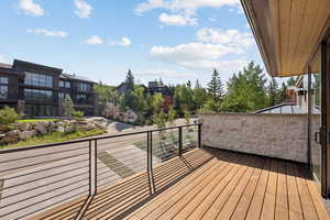 View of wooden deck