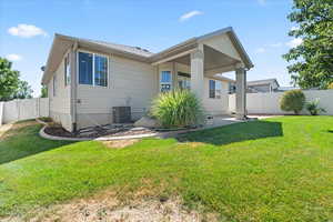 Back of property with a patio area