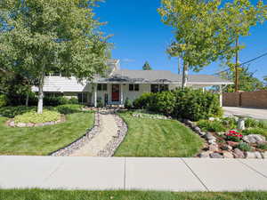 View of front of house featuring covered porch