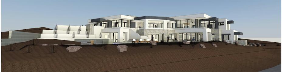 View of front of property with a balcony