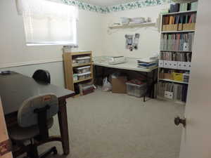 Bedroom being used as a craft room