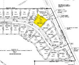 Map showing property parcels