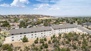 Aerial view of residential area