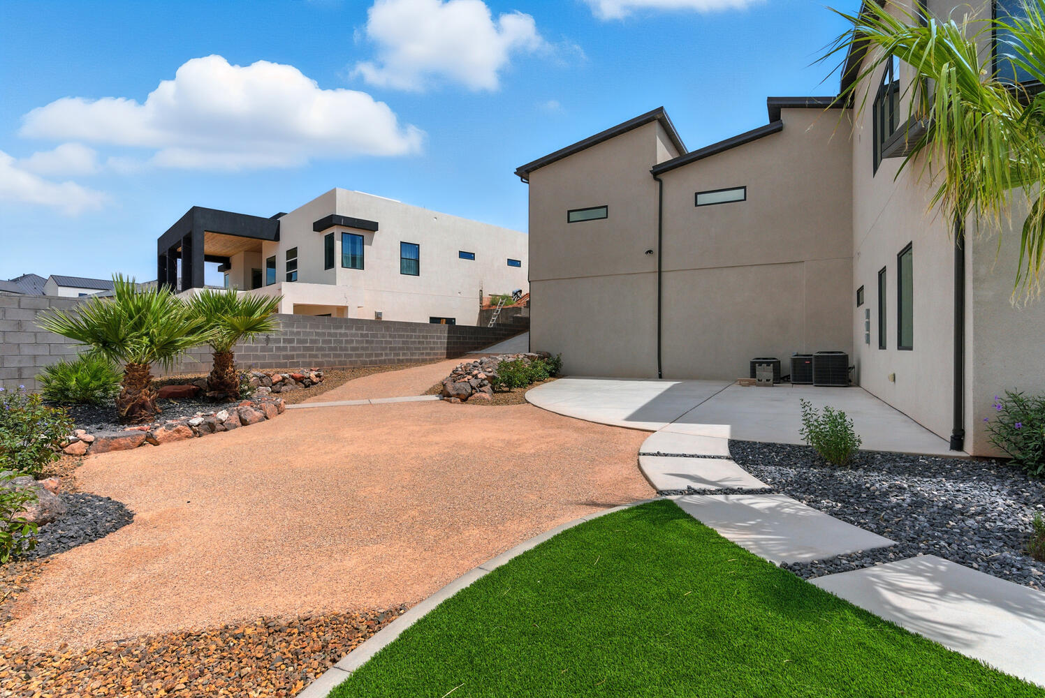 View of yard with a patio area