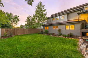 Fully fenced backyard