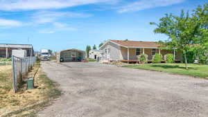 View of street with a gated entry