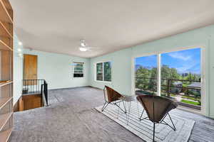 Upstairs ensuite bedroom with attached full bath, views