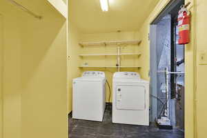 laundry area near mechanical space