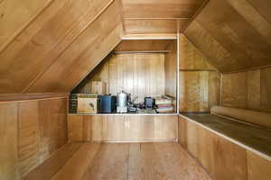 Upstairs closet or storage area