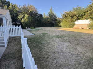 View of backyard