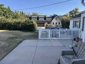 View of patio looking south