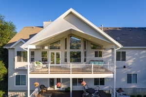 Rear view of property .