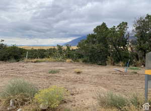 View of yard with a mountain view