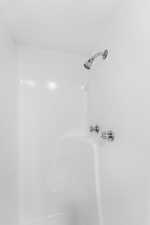 Bathroom view of a shower