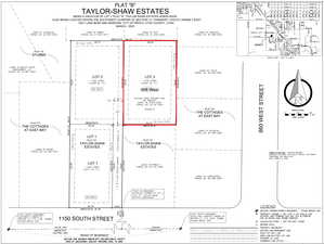 Map showing property parcels