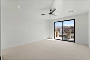 Owner's Suite sliding door to private courtyard