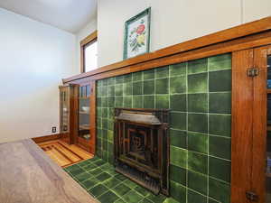Detailed view of wood finished floors