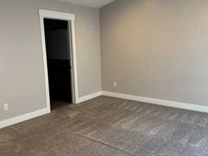 Large primary bedroom with vaulted ceilings