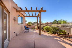 View of patio / terrace featuring a pergola