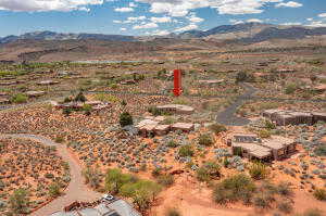 Aerial view of sparsely populated area featuring mountains