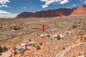 View of mountain background featuring a desert landscape and rural landscape