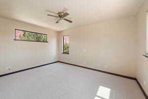 Spare room with a ceiling fan