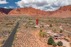 View of mountain backdrop with rural landscape