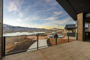 Deck with a mountain view