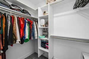 View of walk in closet