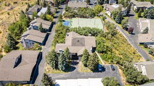 Aerial view of residential area