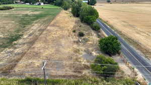 Aerial view of sparsely populated area