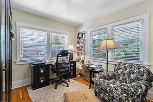 Office featuring wood finished floors