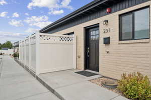 The unit has a fenced patio off the front.