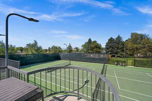 View of tennis court