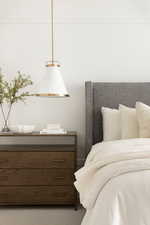 Bedroom with carpet flooring