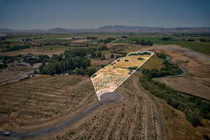 View of property location with rural landscape and property parcel outlined