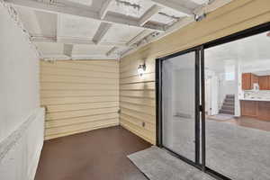 View of enclosed additional storage